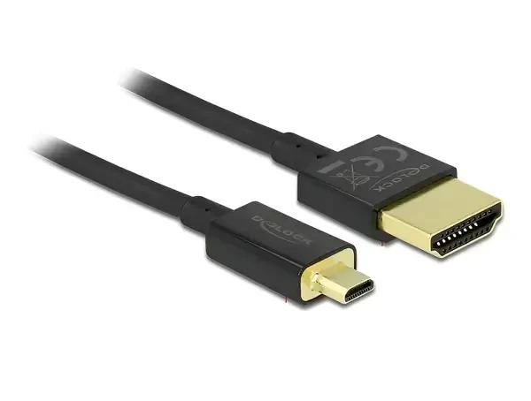 כבל HDMI 3D תקע מיקרו HDMI לתקע HDMI-A ז/ז DELOCK | 85119 | 4K | 60hertz