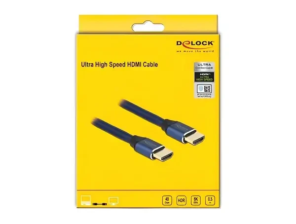 כבל HDMI 8K Certified ז/ז בצבע כחול DELOCK | 85446 | 8K | 60hertz
