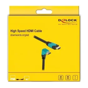 כבל HDMI 8K בזווית 90° למטה ז/ז DELOCK | 86991 | 8K | 60hertz
