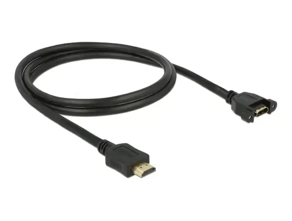 כבל HDMI-A להתקנה בפאנל עם מרחק בין הברגים 30 מ"מ ז/נ DELOCK | 85102 | 4K