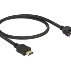 כבל HDMI-A להתקנה בפאנל עם מרחק בין הברגים 30 מ"מ ז/נ DELOCK | 85463 | 4K