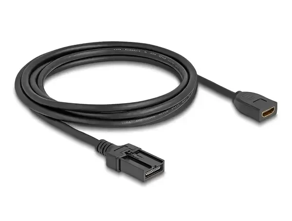 כבל HDMI Automotive שקע HDMI-A לתקע HDMI-E להתקנה ברכב DELOCK | 87905 | 4K