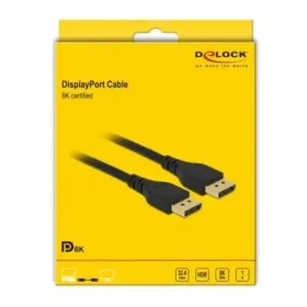 כבל HDR חיבור מסך DisplayPort זכר/זכר ללא נעילה DELOCK | 85909 | 8K | 60hertz