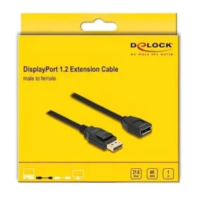כבל HDR חיבור מסך DisplayPort זכר/נקבה DELOCK 80002 4K 60hertz