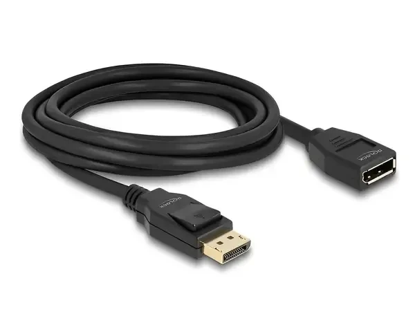 כבל HDR חיבור מסך DisplayPort זכר/נקבה DELOCK 80003 4K 60hertz