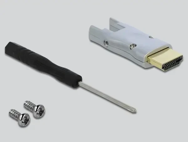 כבל אקטיבי HDMI ז/ז עם ראשים נשלפים ניתן להחלפה בשני צדדים DELOCK | 85880 | 4K | 60hertz