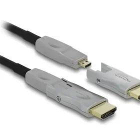 כבל אקטיבי HDMI ז/ז עם ראשים נשלפים ניתן להחלפה בשני צדדים DELOCK | 85880 | 4K | 60hertz