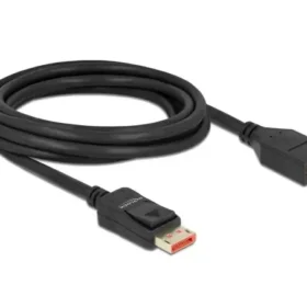 כבל מאריך HDR חיבור מסך DisplayPort זכר/נקבה DELOCK | 87072 | 8K | 60hertz