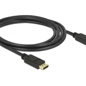 כבל מאריך חיבור מסך DisplayPort זכר/נקבה DELOCK 83810 4K 60hertz