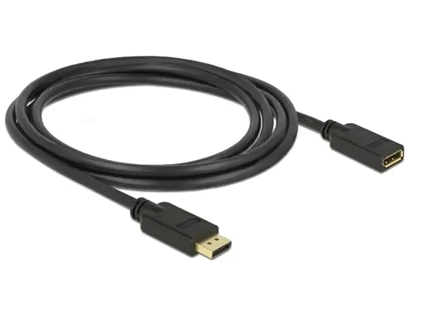 כבל מאריך חיבור מסך DisplayPort זכר/נקבה DELOCK 83810 4K 60hertz