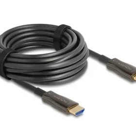 כבל משוריין HDMI HDR Metal Armoured אקטיבי על סיב אופטי ז/ז DELOCK | 86080 | 8K | 60hertz
