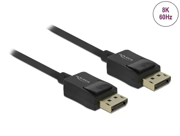 כבל קואקסיאלי DisplayPort זכר/זכר DELOCK 85303 8K 60hertz