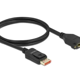 כבל תצוגה DisplayPort ז/נ עם מרחק בין הברגים 27 ממ DELOCK 87095 4K 30hertz