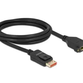 כבל תצוגה DisplayPort ז/נ עם מרחק בין הברגים 27 מ"מ DELOCK 87097 4K 30hertz