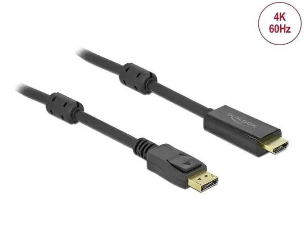 כבל תצוגה DisplayPort לחיבור HDMI ז/ז אקטיבי DELOCK | 85959 | 4K | 60hertz