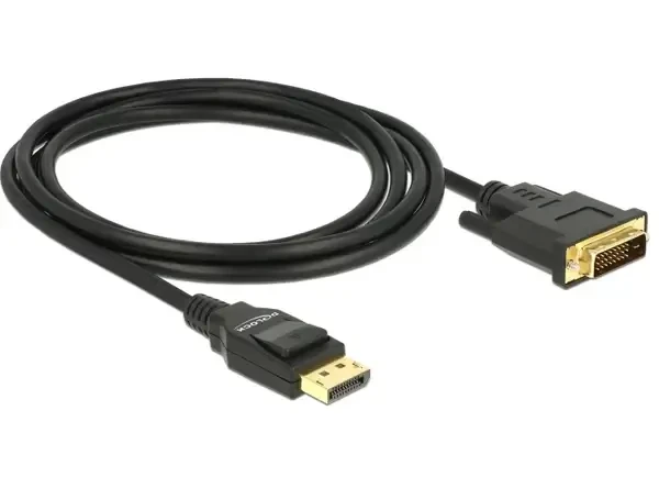 כבל תצוגה DisplayPort לחיבור מסך DVI ז/ז DELOCK | 85313 | 4K | 30hertz