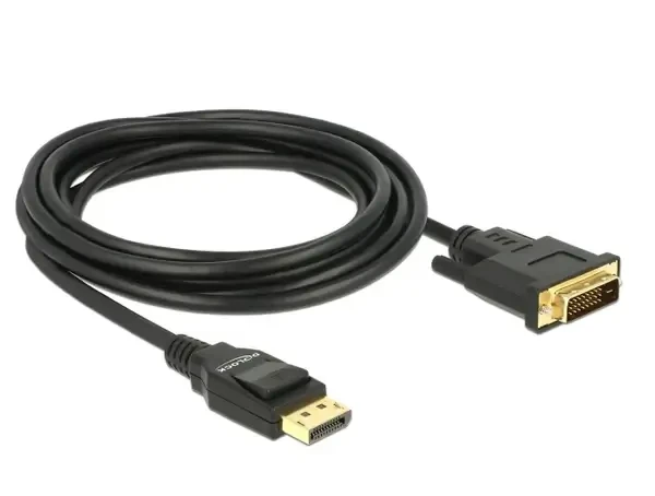 כבל תצוגה DisplayPort לחיבור מסך DVI ז/ז DELOCK | 85314 | 4K | 30hertz