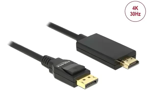 כבל תצוגה DisplayPort לחיבור מסך HDMI ז/ז DELOCK | 85317 | 4K | 30hertz