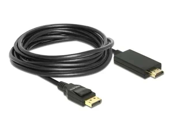 כבל תצוגה DisplayPort לחיבור מסך HDMI ז/ז DELOCK | 85319 | 4K | 30hertz
