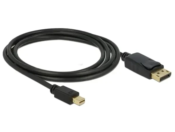 כבל תצוגה DisplayPort תקע מיני DP לתקע DP ז/ז DELOCK | 82438 | 4K | 60hertz