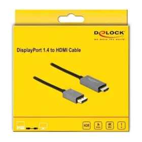 כבל תצוגה HDR חיבור DisplayPort לחיבור HDMI ז/ז אקטיבי DELOCK | 85929 | 4K | 60hertz