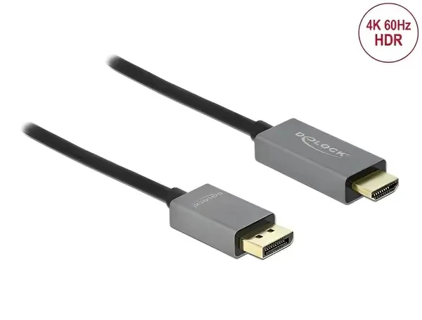 כבל תצוגה HDR חיבור DisplayPort לחיבור HDMI ז/ז אקטיבי DELOCK | 85929 | 4K | 60hertz