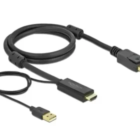 כבל תצוגה HTML לחיבור DisplayPort ז/ז אקטיבי DELOCK 85963 4K 30hertz