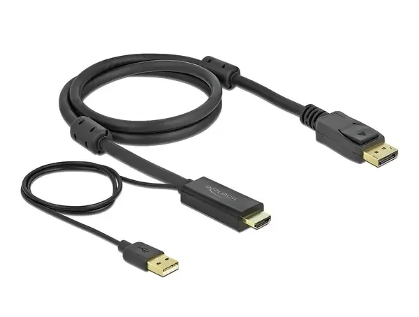 כבל תצוגה HTML לחיבור DisplayPort ז/ז אקטיבי DELOCK 85963 4K 30hertz