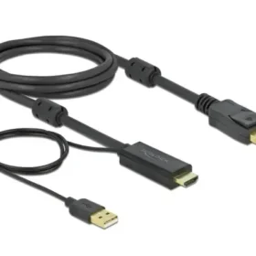 כבל תצוגה HTML לחיבור DisplayPort ז/ז אקטיבי DELOCK 85964 4K 30hertz