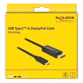 כבל תצוגה USB-C לחיבור מסך DisplayPort ז/ז DELOCK | 85255 | 4K | 60hertz