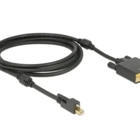 כבל תצוגה מיני DisplayPort לחיבור מסך DVI זז אקטיבי DELOCK 83726 4K 30hertz
