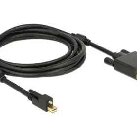 כבל תצוגה מיני DisplayPort לחיבור מסך DVI ז/ז אקטיבי DELOCK 83727 4K 30hertz