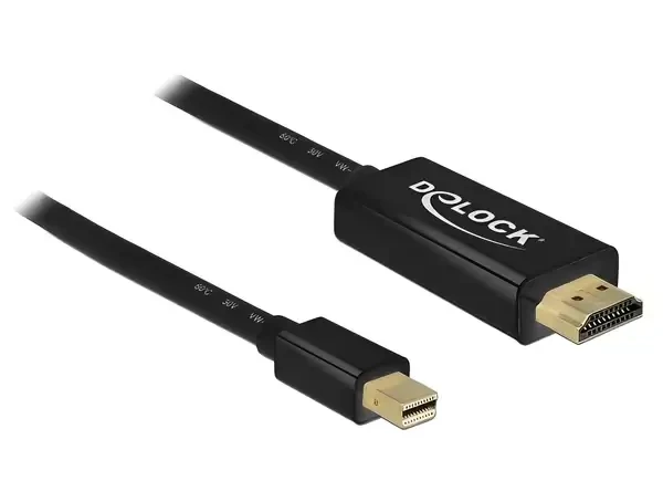 כבל תצוגה מיני DisplayPort לחיבור מסך HDMI ז/ז DELOCK | 83699 | 60hertz