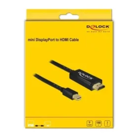 כבל תצוגה מיני DisplayPort לחיבור מסך HDMI ז/ז DELOCK | 83992 | 60hertz