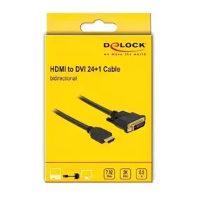 כבל תצוגה תקע HDMI לתקע DVI 24+1 ז/ז DELOCK | 85652