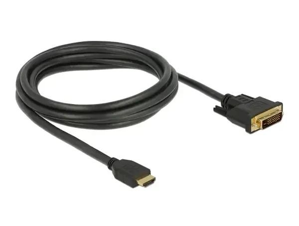 כבל תצוגה תקע HDMI לתקע DVI 24+1 ז/ז DELOCK | 85654