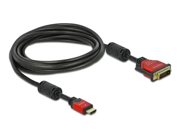 כבל תצוגה תקע HDMI לתקע DVI 24+1 ז/נ DELOCK | 84344