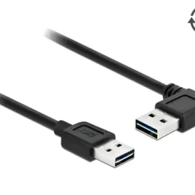 כבל EASY-USB 2.0 Type-A עם מחברים דו כיווניים צד אחד בזווית 90° ז/ז DELOCK | 85557 | 4K