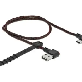כבל EASY-USB 2.0 תקע USB-A בזווית צד 90° לתקע USB-C בזווית צד 90° ז/ז DELOCK | 85280 | 4K
