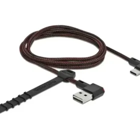 כבל EASY-USB 2.0 תקע USB-A בזווית צד 90° לתקע USB-C בזווית צד 90° ז/ז DELOCK | 85281 | 4K