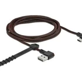 כבל EASY-USB 2.0 תקע USB-A בזווית צד 90° לתקע USB-C בזווית צד 90° ז/ז DELOCK | 85283 | 4K