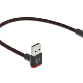כבל EASY-USB2.0 תקע USB-A בזווית 90° לתקע USB-C בזווית 90° ז/ז DELOCK | 85274 | 4K