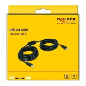 כבל USB 2.0 A-B אקטיבי ז/ז DELOCK | 82915 | 4K
