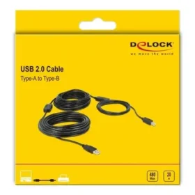 כבל USB 2.0 A-B אקטיבי זז DELOCK 83557 4K