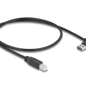 כבל USB 2.0 A-B ז/ז עם מחבר דו כיווני בזווית צד 90° ז/ז DELOCK | 83376 | 4K