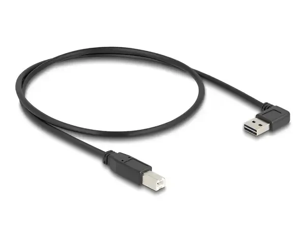 כבל USB 2.0 A-B ז/ז עם מחבר דו כיווני בזווית צד 90° ז/ז DELOCK | 85167 | 4K