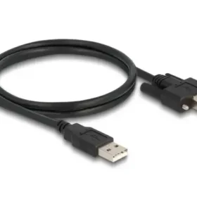 כבל USB 2.0 A-B עם ברגים בצדדים ז/ז DELOCK | 87198 | 4K