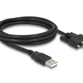כבל USB 2.0 A-B עם ברגים בצדדים ז/ז DELOCK | 87201 | 4K