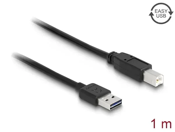 כבל USB 2.0 A-B עם מחבר דו כיווני ז/ז DELOCK | 83358 | 4K