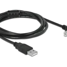 כבל USB 2.0 A-B עם פריט בזווית 90° ז/ז DELOCK | 83528 | 4K